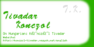 tivadar konczol business card